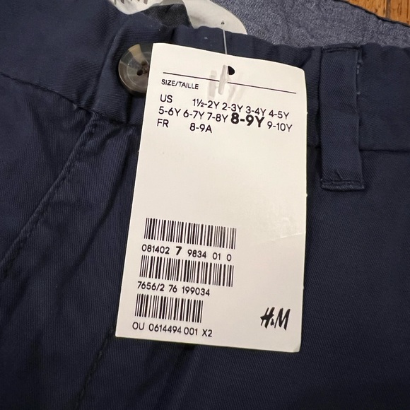 H&M Chinos (set of 2) Navy Blue and Khaki 8-9Y - Picture 9 of 16